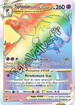 Carte Pokémon Typhlosion de Hisui VSTAR  n°193 de la série Astres Radieux