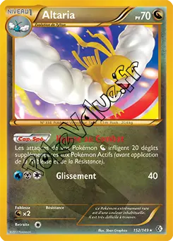 Carte Pokémon Altaria  n°152 de la série Frontières Franchies