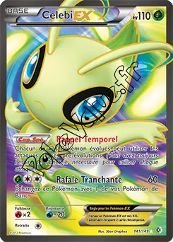 Carte Pokémon Celebi EX  n°141 de la série Frontières Franchies