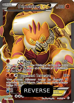 Carte Pokémon Démétéros EX Reverse n°144 de la série Frontières Franchies