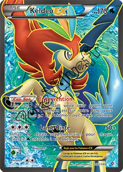 Carte Pokémon Keldeo EX  n°142 de la série Frontières Franchies