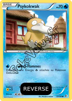 Carte Pokémon Psykokwak  Reverse n°33 de la série Frontières Franchies