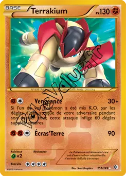 Carte Pokémon Terrakium n°151 de la série Frontières Franchies