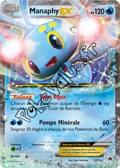 Carte Pokémon Manaphy EX  n°32 de la série Rupture Turbo