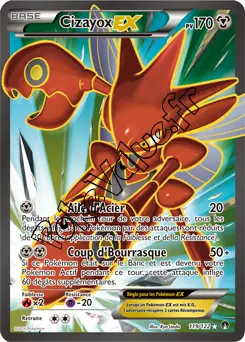 Carte Pokémon Scizor EX  n°119 de la série Rupture Turbo