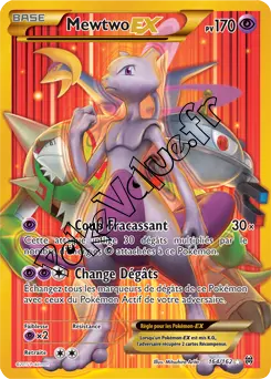 Carte Pokémon Mewtwo EX  n°164 de la série Impulsion Turbo