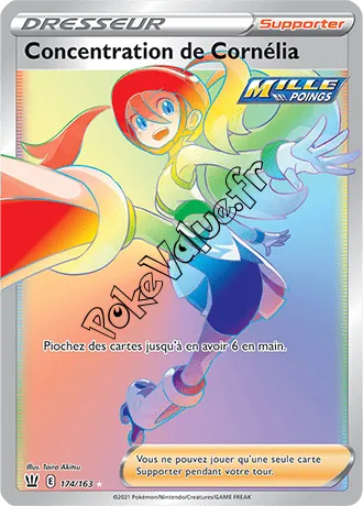 Carte Pokémon Concentration de Cornélia n°174 de la série Styles de Combat