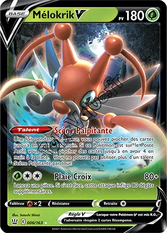 Carte Pokémon Mélokrik V  n°6 de la série Styles de Combat