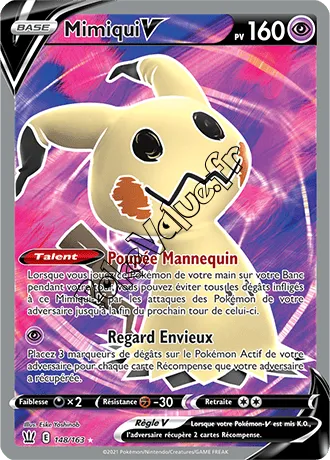 Carte Pokémon Mimiqui V  n°148 de la série Styles de Combat