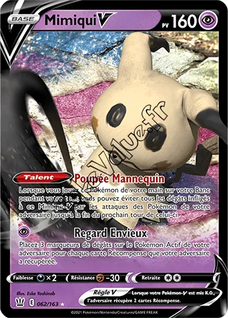 Carte Pokémon Mimiqui V  n°62 de la série Styles de Combat