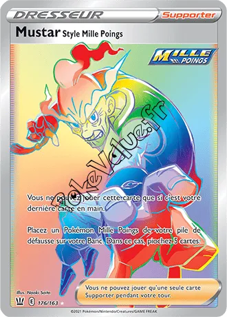 Carte Pokémon Mustar Style Mille Poings n°176 de la série Styles de Combat