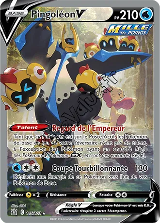 Carte Pokémon Pingoléon V  n°146 de la série Styles de Combat