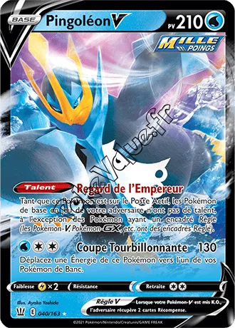Carte Pokémon Pingoléon V  n°40 de la série Styles de Combat