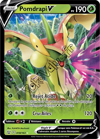 Carte Pokémon Pomdrapi V  n°18 de la série Styles de Combat