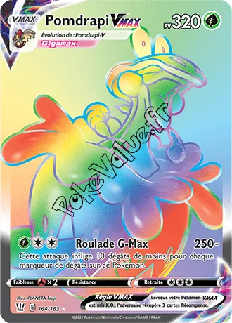 Carte Pokémon Pomdrapi VMAX  n°164 de la série Styles de Combat