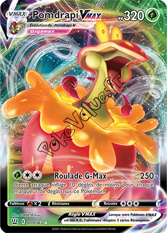Carte Pokémon Pomdrapi VMAX  n°19 de la série Styles de Combat