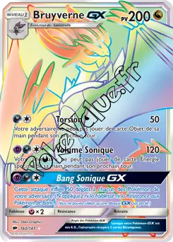 Carte Pokémon Bruyverne GX n°160 de la série Ombres Ardentes