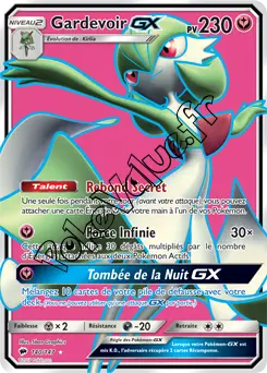 Carte Pokémon Gardevoir GX  n°140 de la série Ombres Ardentes