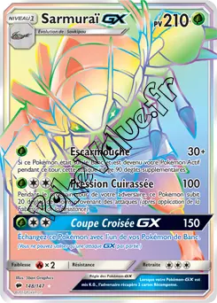 Carte Pokémon Sarmuraï GX n°148 de la série Ombres Ardentes