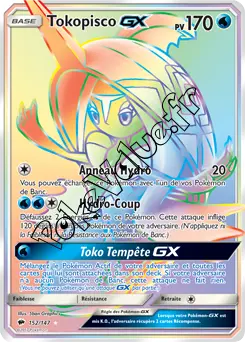 Carte Pokémon Tokopisco GX  n°152 de la série Ombres Ardentes