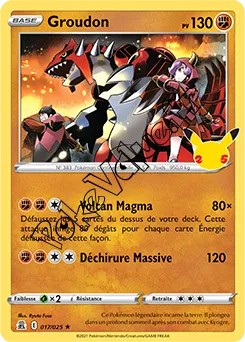 Carte Pokémon Groudon  n°017 de la série Célébrations