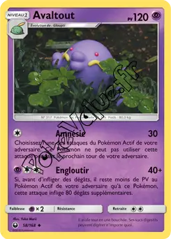 Carte Pokémon Avaltout  n°58 de la série Tempête Céleste