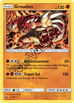 Carte Pokémon Groudon  n°81 de la série Tempête Céleste