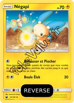 Carte Pokémon Négapi Reverse n°54 de la série Tempête Céleste