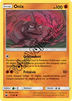 Carte Pokémon Onix  n°71 de la série Tempête Céleste