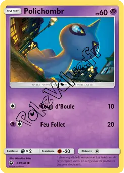 Carte Pokémon Polichombr n°63 de la série Tempête Céleste