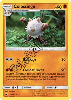 Carte Pokémon Colossinge n°51 de la série Invasion Carmin