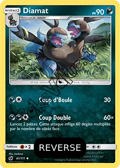 Carte Pokémon Diamat Reverse n°61 de la série Invasion Carmin