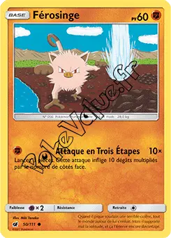 Carte Pokémon Férosinge n°50 de la série Invasion Carmin