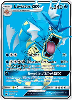 Carte Pokémon Léviator GX n°101 de la série Invasion Carmin