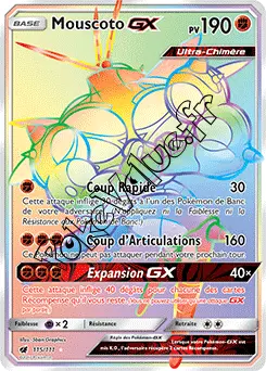 Carte Pokémon Mouscoto GX  n°115 de la série Invasion Carmin