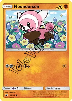 Carte Pokémon Nounourson n°55 de la série Invasion Carmin