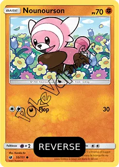 Carte Pokémon Nounourson Reverse n°55 de la série Invasion Carmin