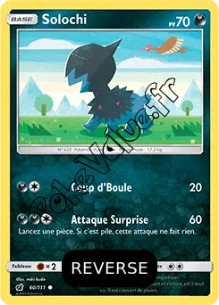 Carte Pokémon Solochi Reverse n°60 de la série Invasion Carmin