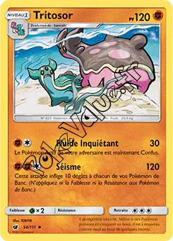 Carte Pokémon Tritosor n°54 de la série Invasion Carmin