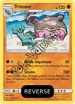 Carte Pokémon Tritosor Reverse n°54 de la série Invasion Carmin