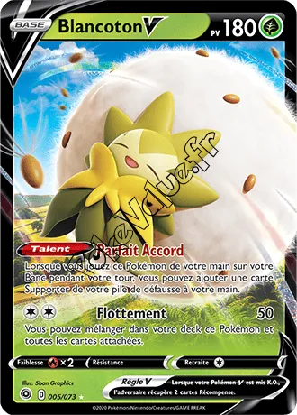 Carte Pokémon Blancoton V n°5 de la série La Voie du Maître