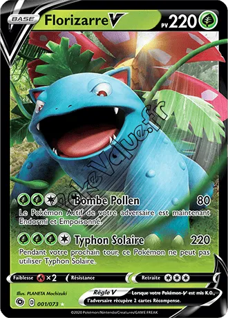 Carte Pokémon Florizarre V n°1 de la série La Voie du Maître