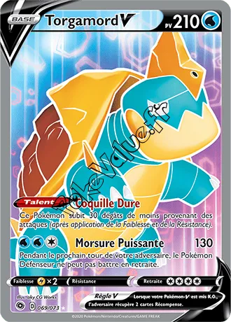 Carte Pokémon Torgamord V n°69 de la série La Voie du Maître