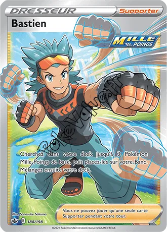 Carte Pokémon Bastien n°188 de la série Règne de Glace