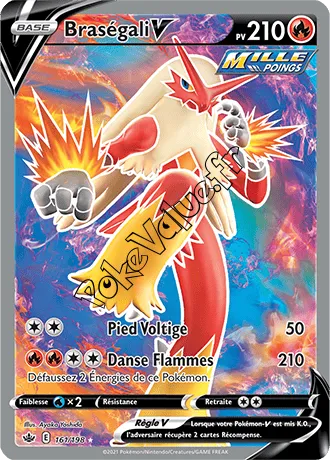 Carte Pokémon Braségali V  n°161 de la série Règne de Glace