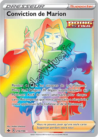 Carte Pokémon Conviction de Marion n°216 de la série Règne de Glace