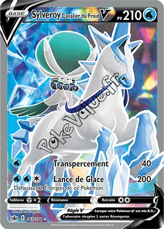 Carte Pokémon Sylveroy Cavalier du Froid V  n°163 de la série Règne de Glace