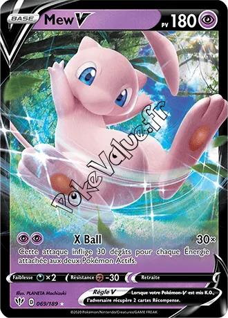 Carte Pokémon Mew V n°69 de la série Ténèbres Embrasées