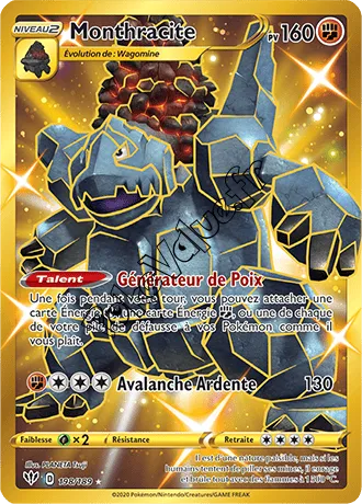 Carte Pokémon Monthracite n°198 de la série Ténèbres Embrasées