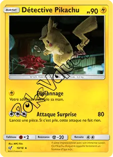 Carte Pokémon Détective Pikachu n°10 de la série Détective Pikachu